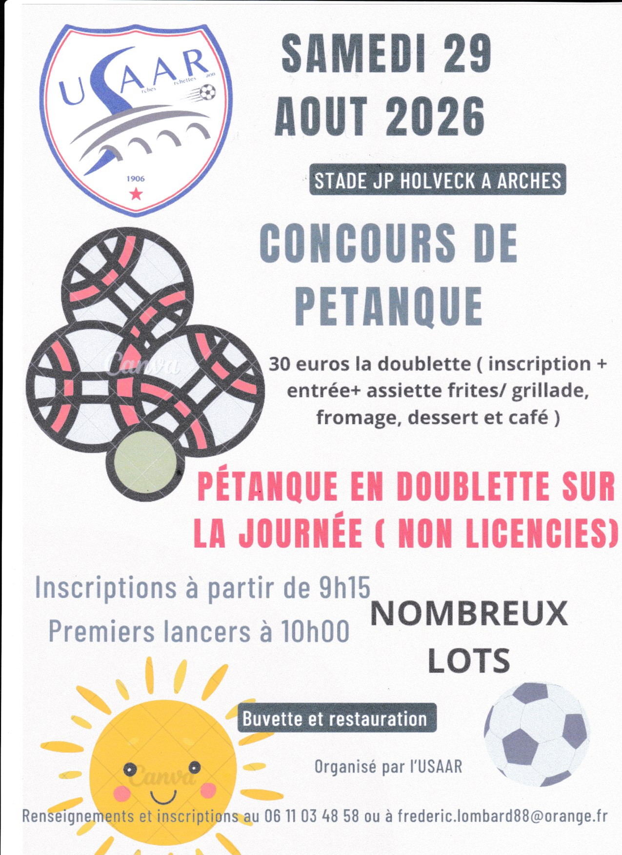 CONCOURS DE PÉTANQUE à ARCHES